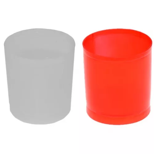 Küünlatops plast h5,d5cm 40ml red 5tk